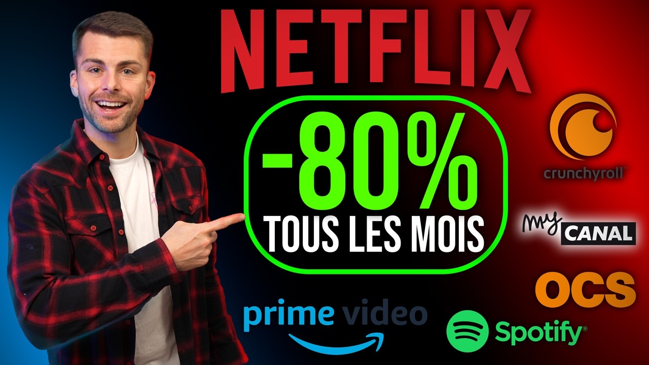 Payer MOINS CHER en 2025 c'est POSSIBLE - Netflix, Spotify, Canal, Crunchyroll...