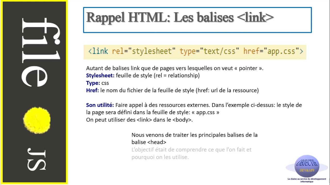 BALISES HTML : SEO  tutoriel en français (rappel de base HTML pour aborder JS)