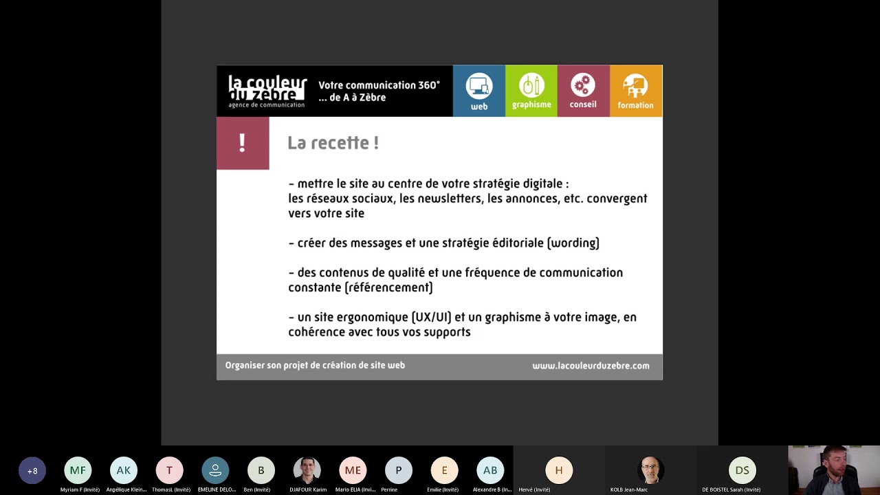 Webinaire - Organiser son projet de création de site web
